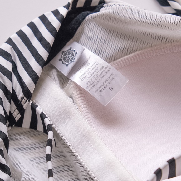 Everyday Sunday striped black and white one piece swimsuit. - Picture 5 of 5